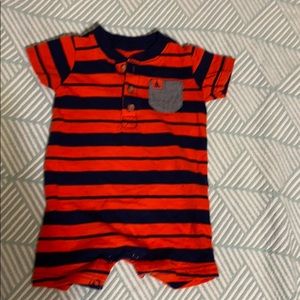 Carters red and navy romper